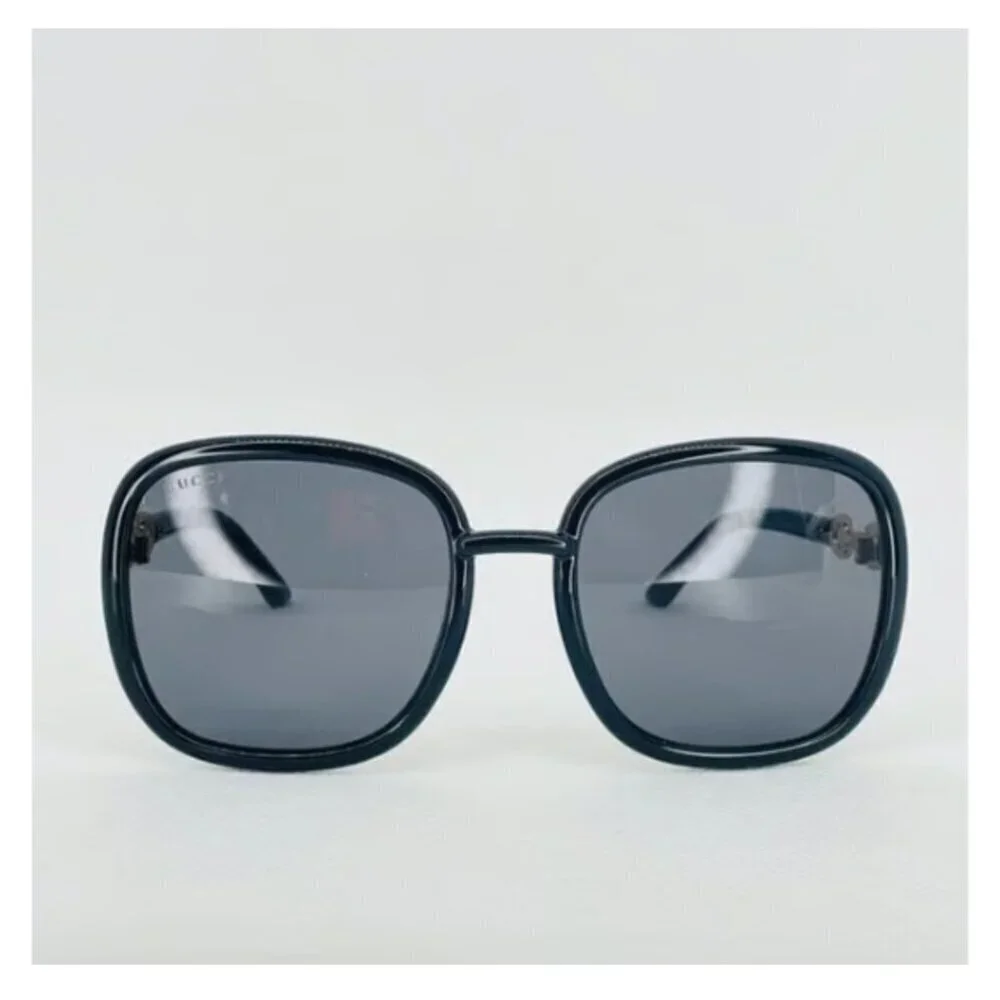 NWT Gucci GG0893S-001 Black Oversized 57mm Sunglasses